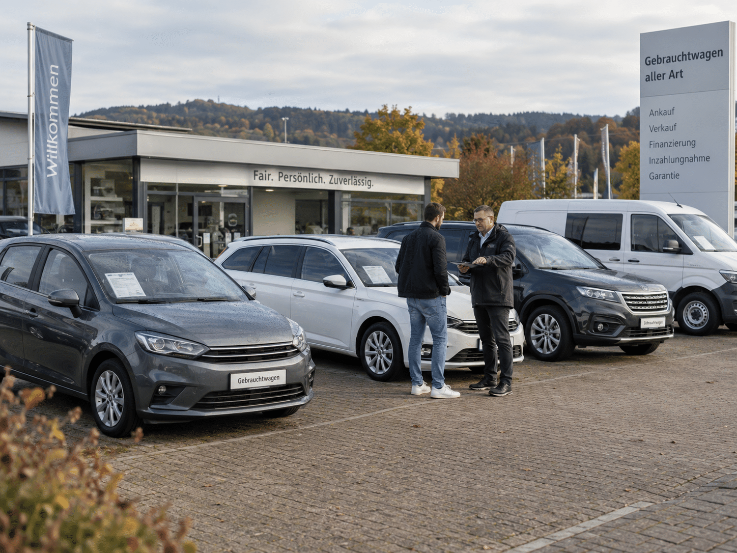 Gebrauchtwagen beim professionellen Fahrzeugankauf