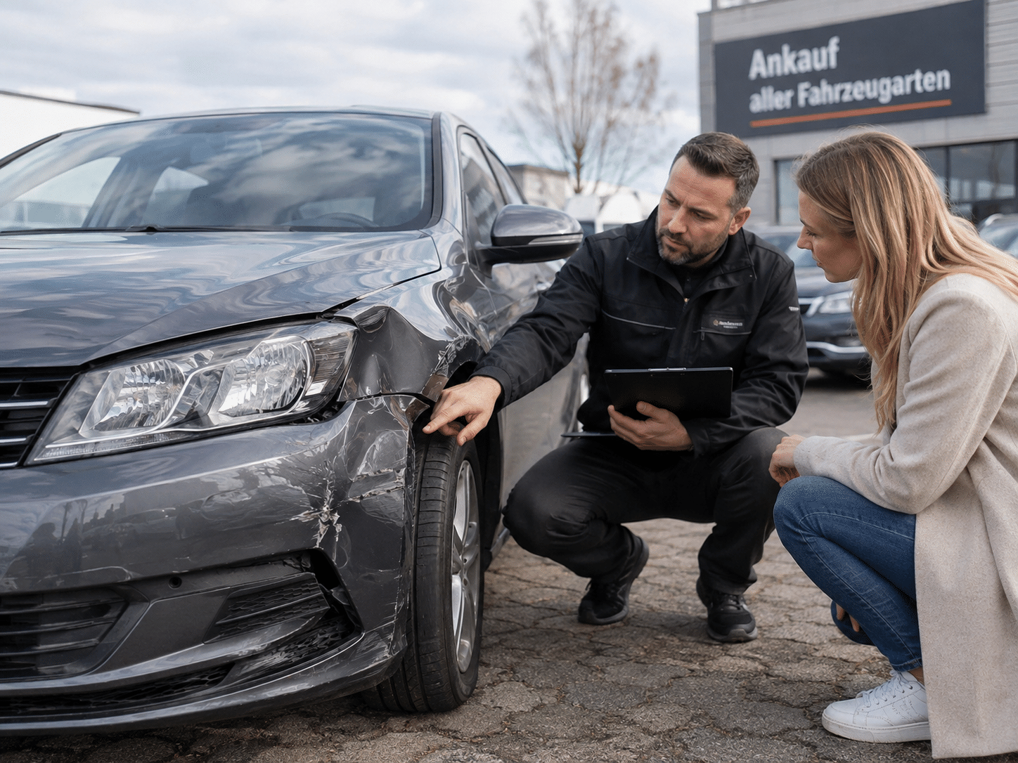 Unfall- und Schadensfahrzeug beim professionellen Fahrzeugankauf